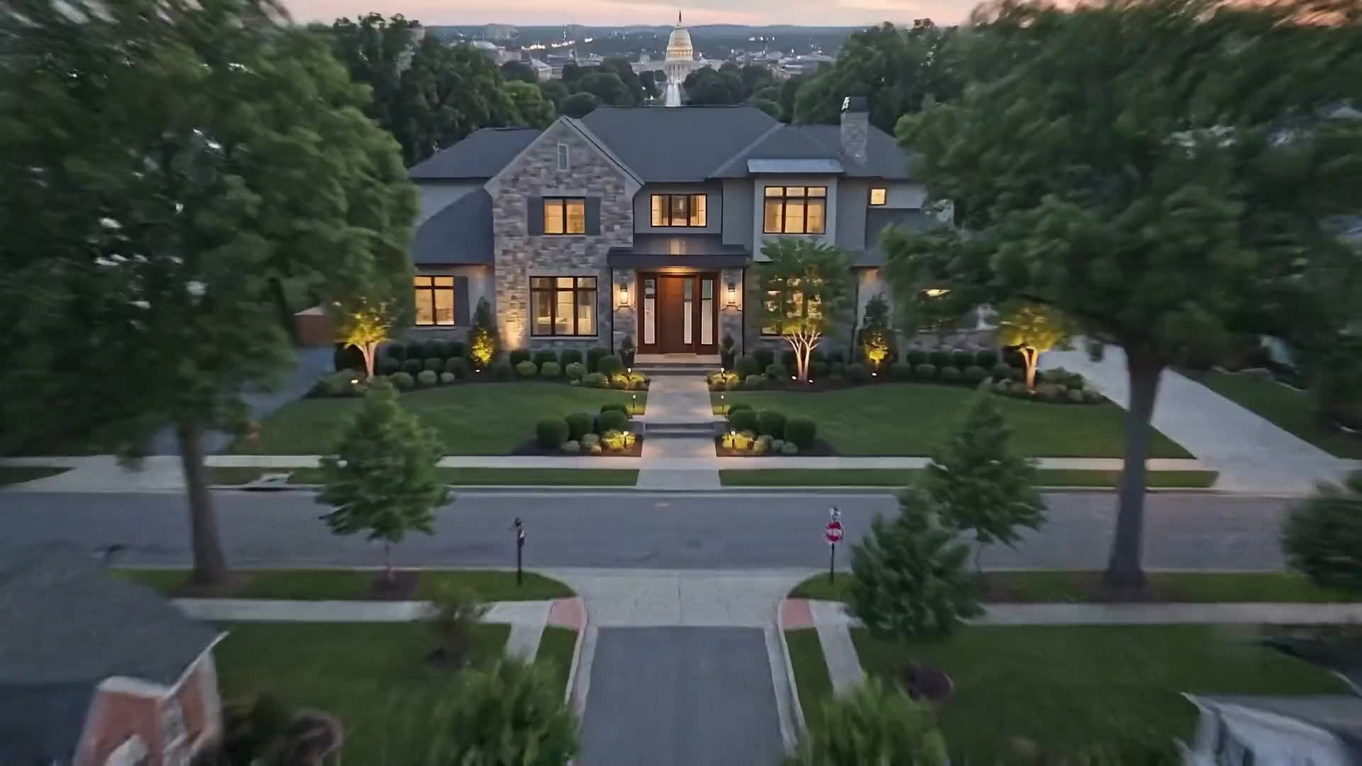 Front entrance detail of a Northern Virginia home